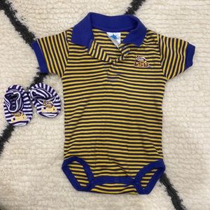 LSU Tigers Onesie w/ Booties